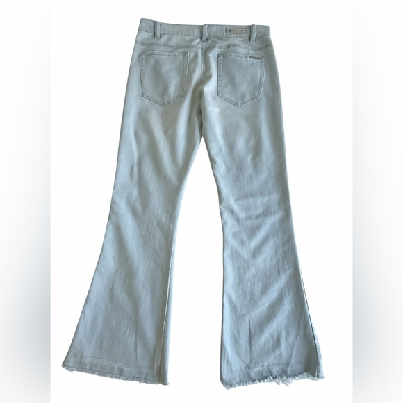 Michael Kors W’s Flare Jeans 8 Light Wash Denim Stretch Bootcut Raw Hem Y2K - Picture 2 of 9